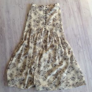 Ppla black and white floral skirt